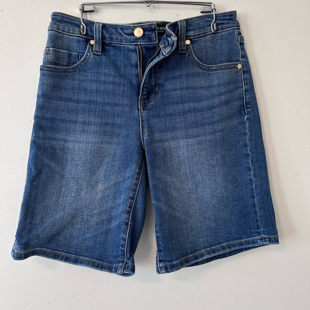 Liverpool Blue Jean Shorts with Relaxed Fit